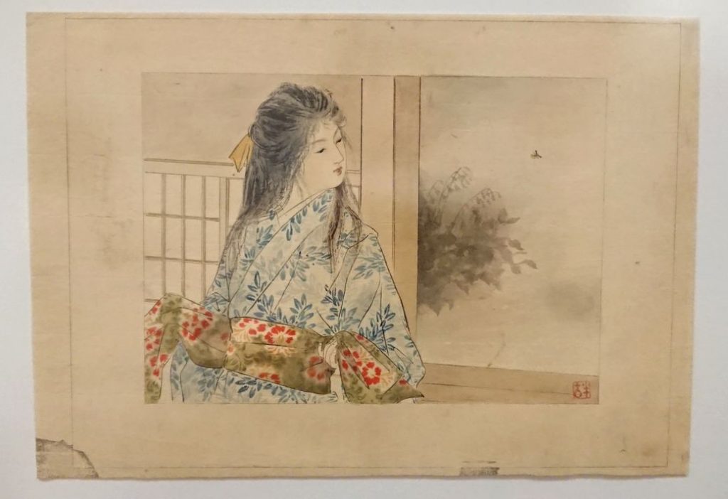 明治後期から大正◇浮世絵柄、花柄、風景他 絵葉書計19枚(エンボス加工