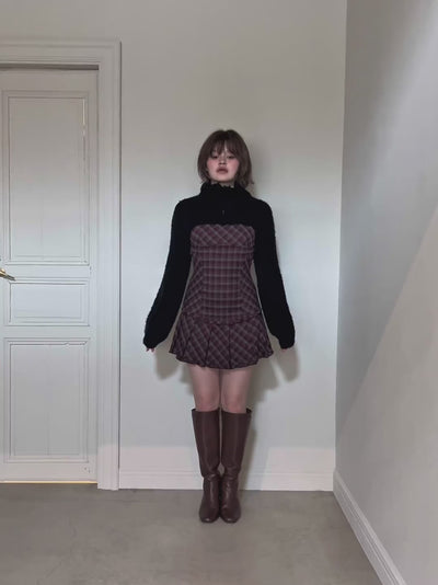 ANDMARY】Lulu check set mini dress