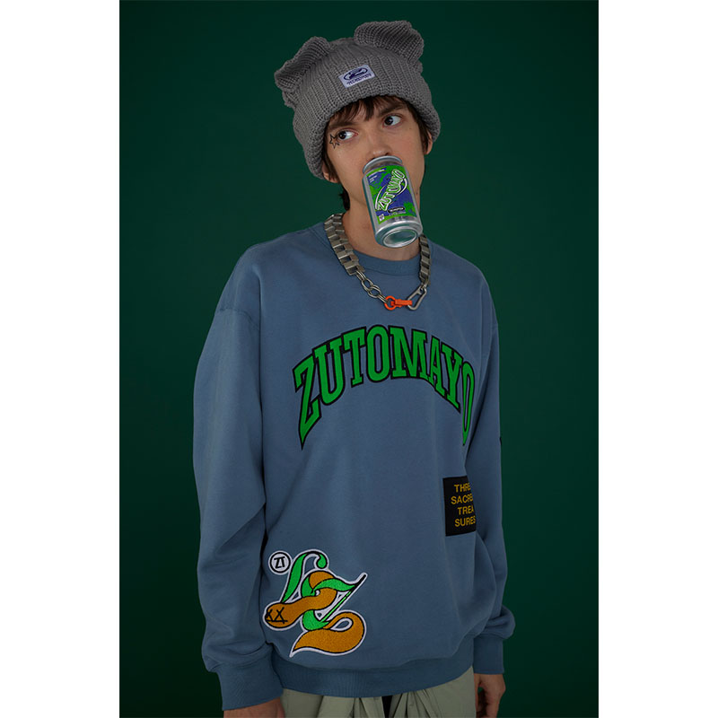 ZUTOMAYO MokoMoko Sweat A (Sky Gray) - ZUTOMAYO MART