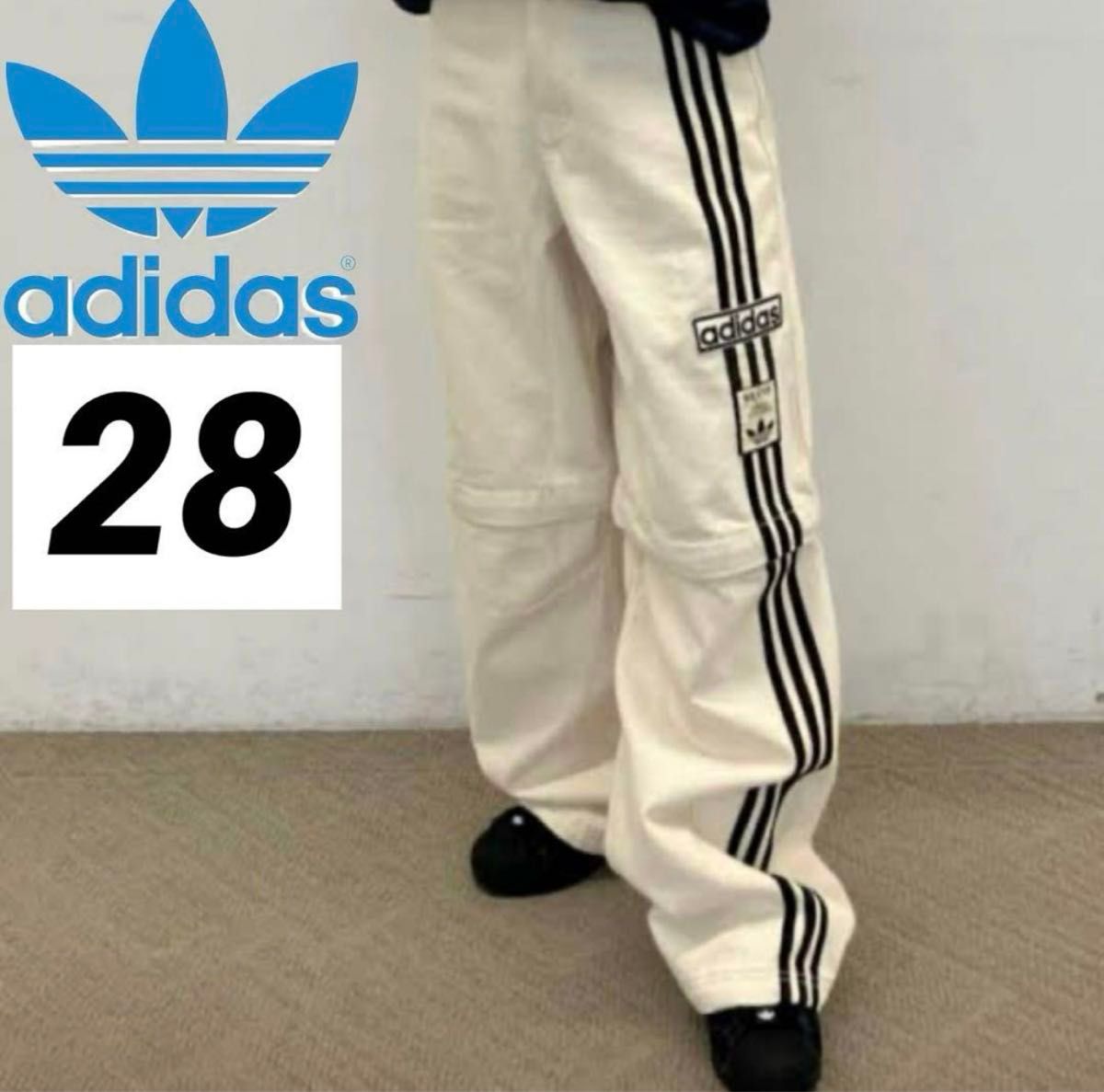 adidas アディブレイク 2-IN-1 デニムパンツ オフホワイト｜Yahoo