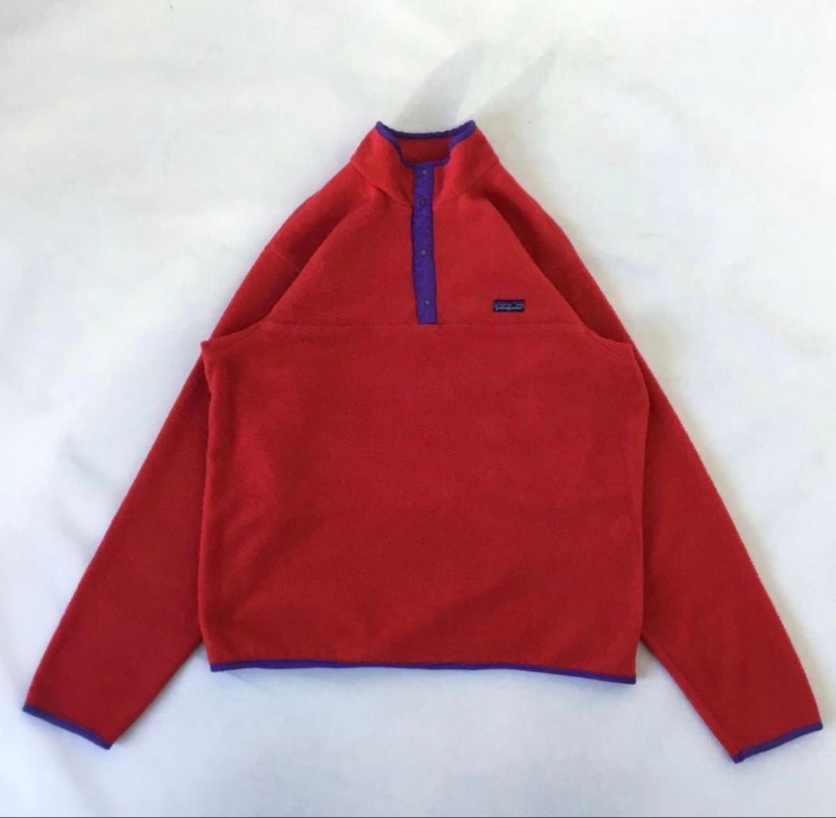 XL」USA製 パタゴニア レッド/スナップT/赤/三角タグ/ビンテージ