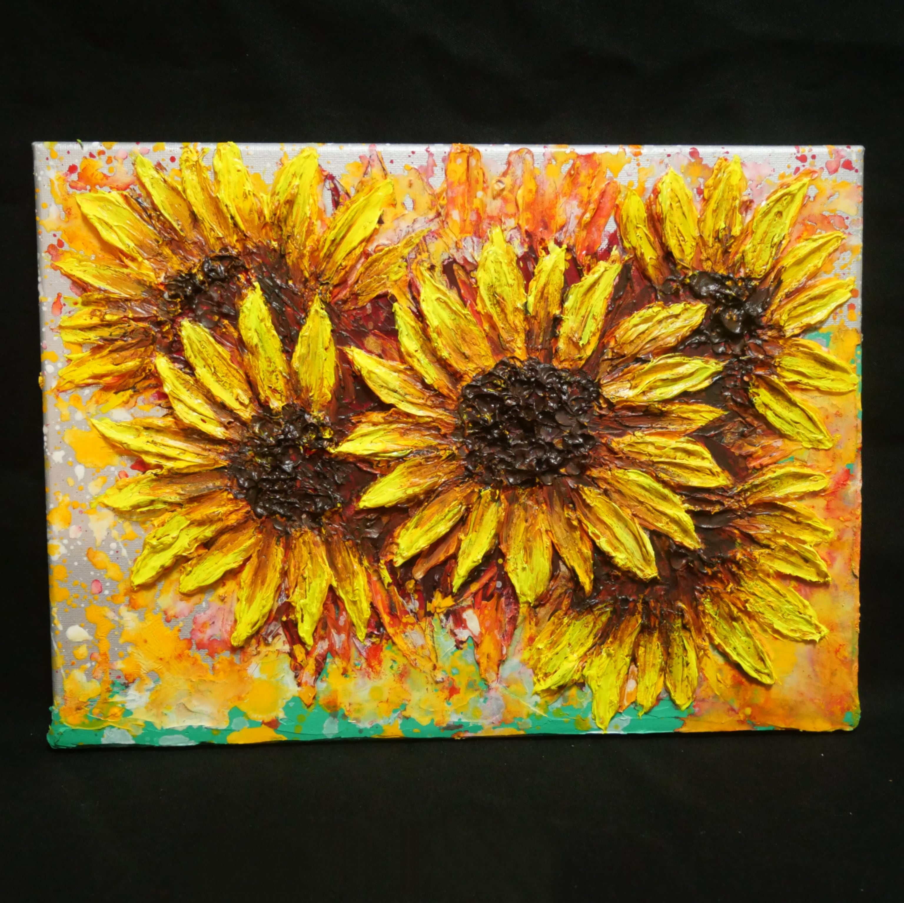 油絵 油彩 油彩画 絵 絵画【真夏の花】 | HIROSHI1990