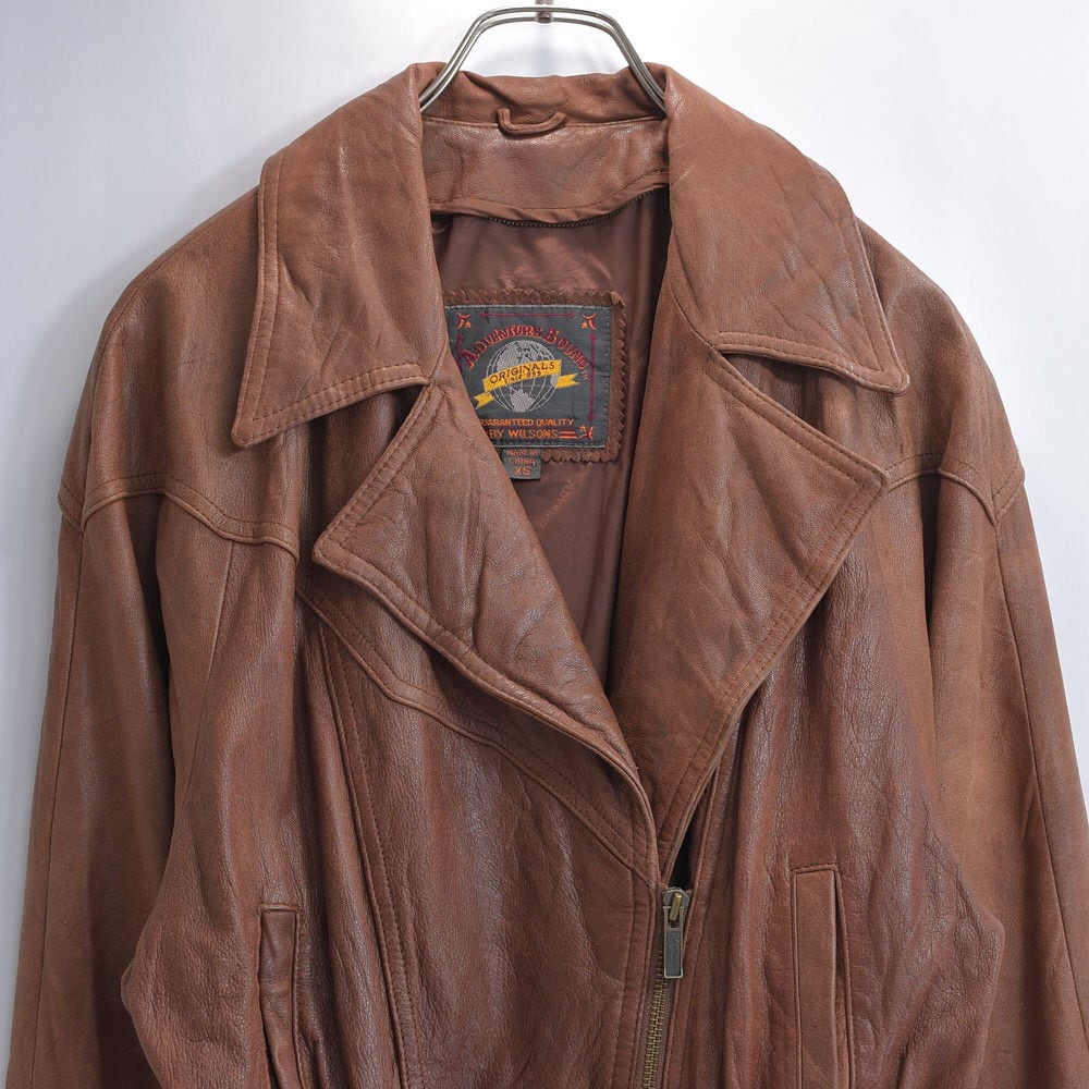 70～80s ADVENTURE BOUND by WILSONS ダブルブレスト デザイン レザー
