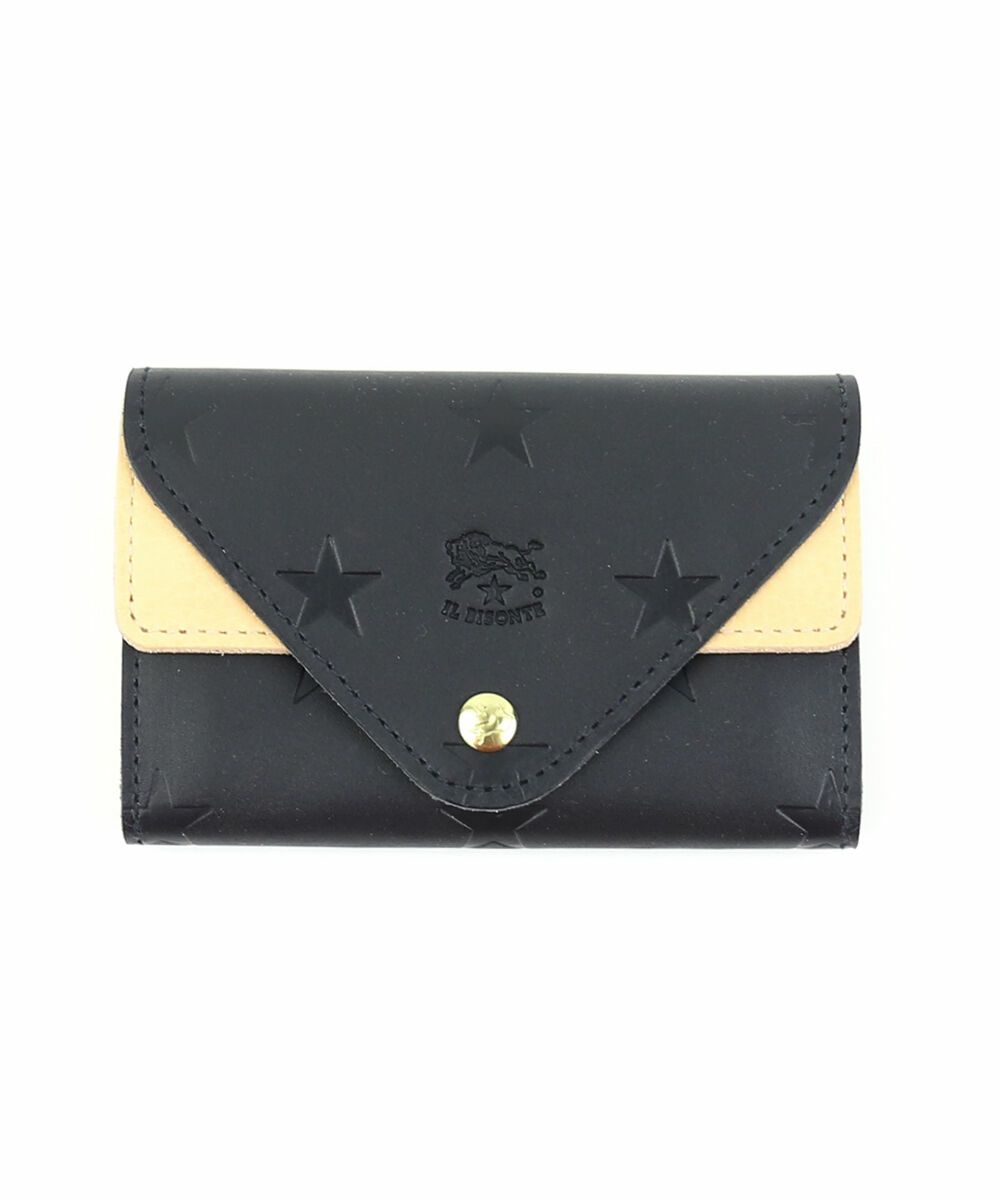 IL BISONTE(イルビゾンテ)レザー スターエンボス ダブルフラップ