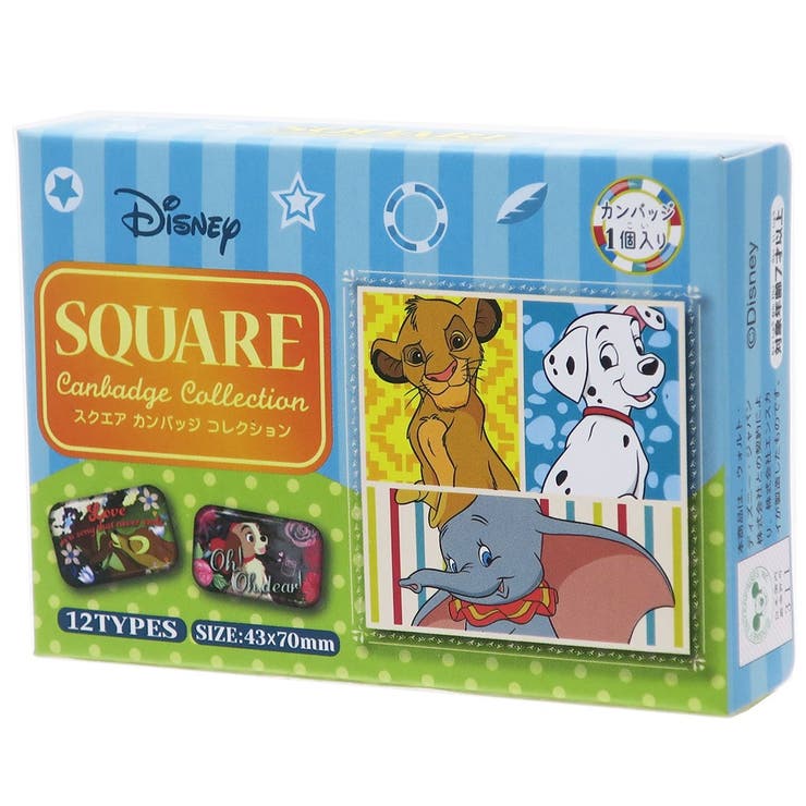 ディズニー 缶バッジ スクエア[品番：BREW0011737]｜cinemacollection