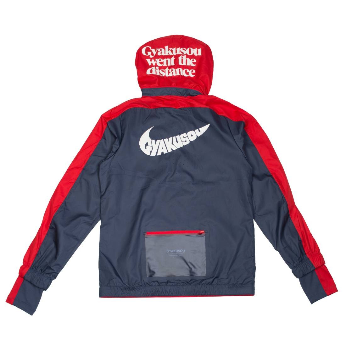 nike men nrg na jacket hoody hz thunder blue sport red sail