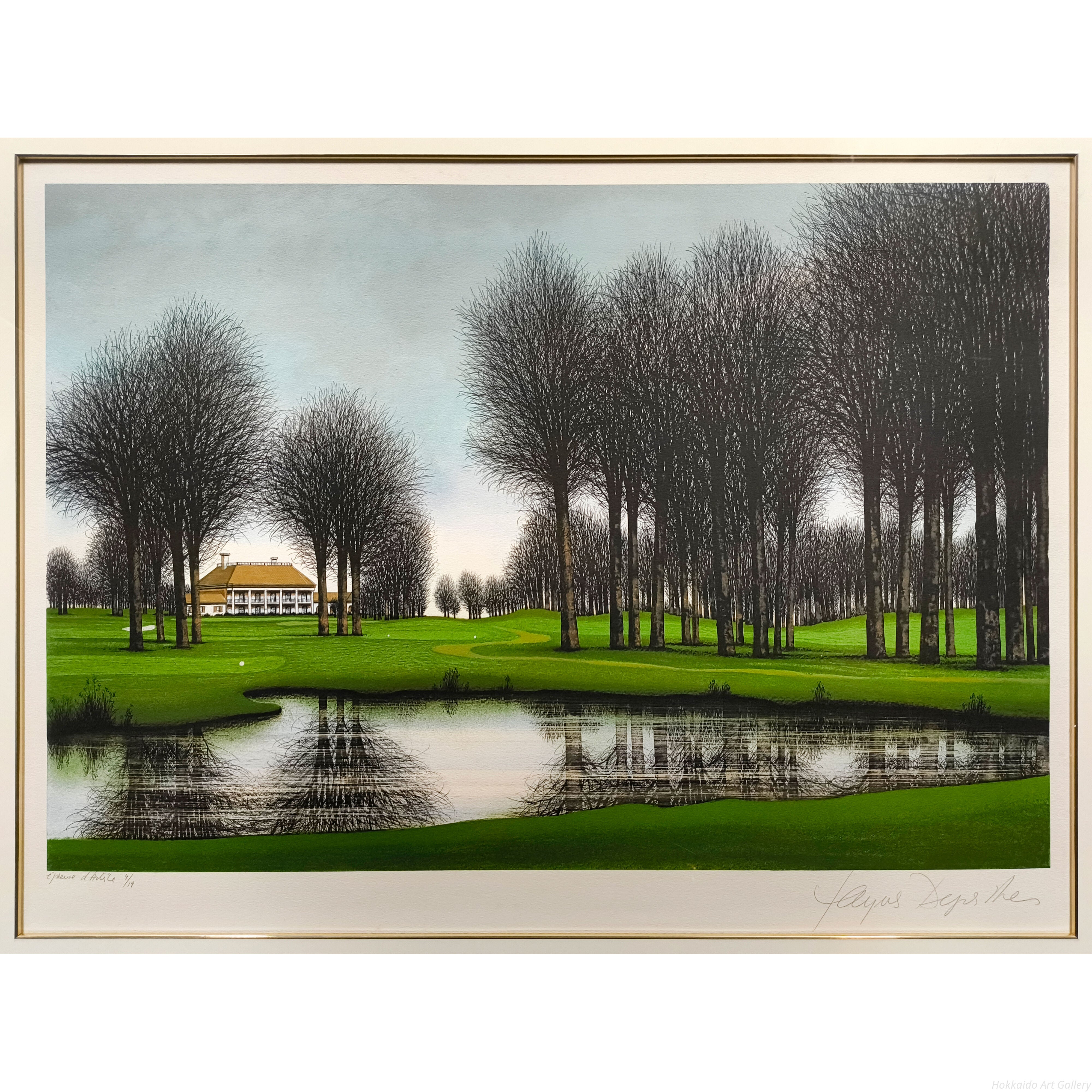 ジャック・デペルト 『ゴルフ場』 リトグラフ - 北海道画廊