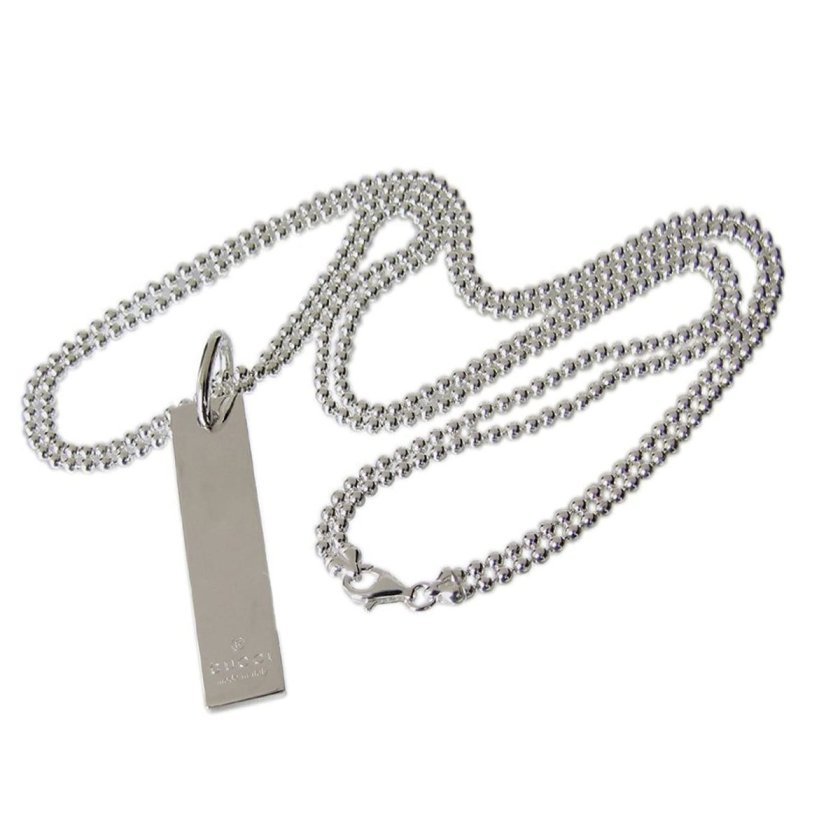 グッチ GUCCI ネックレス TM NCKL 010595 09840 0006 ロゴプレート