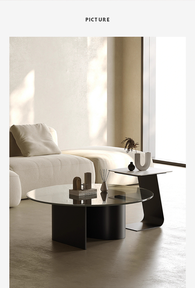 イタリアンモダンガラステーブルセット | 高強度ガラスとカーボン