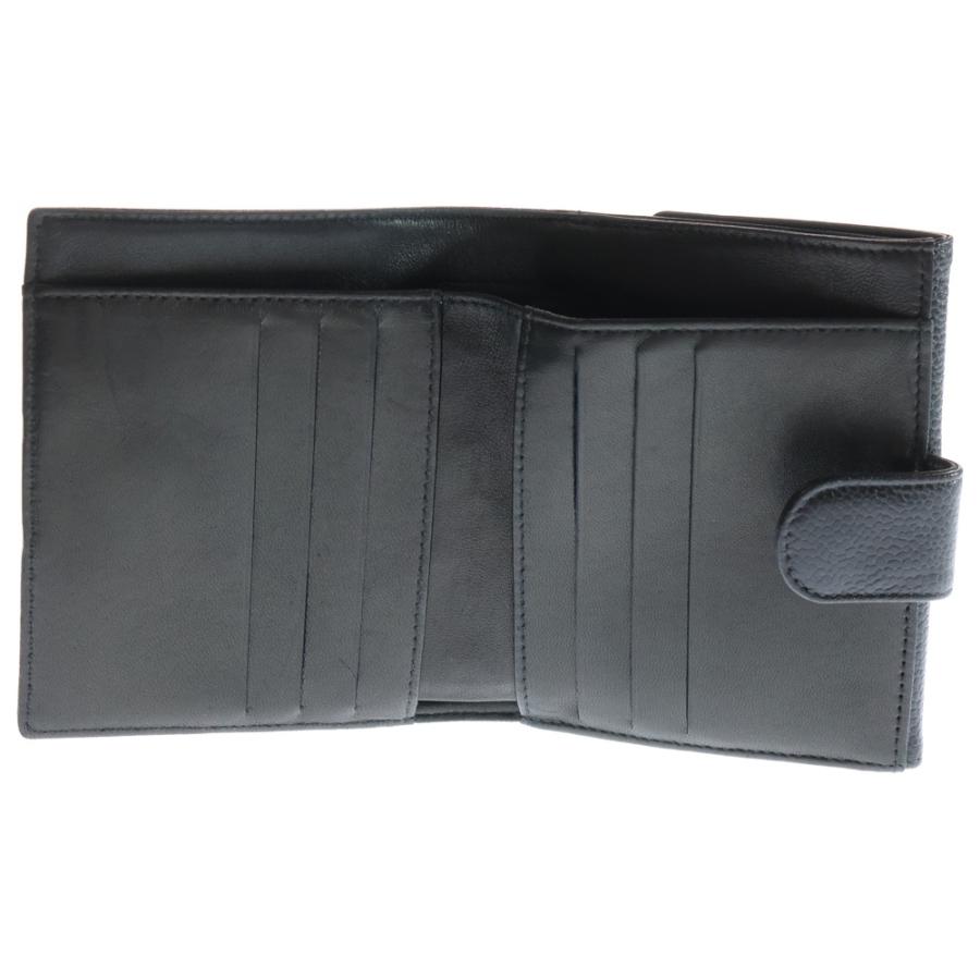 CHANEL（シャネル） ココマーク 二つ折り財布 ブラック キャビアスキン