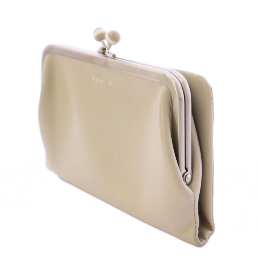 agnes b.（アニエスベー） ウォレット 二つ折り財布 がま口 レザー