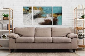 Amazon.co.jp: 絵画 インテリア W100cm H50cm D2cm 3枚セット 北欧 絵