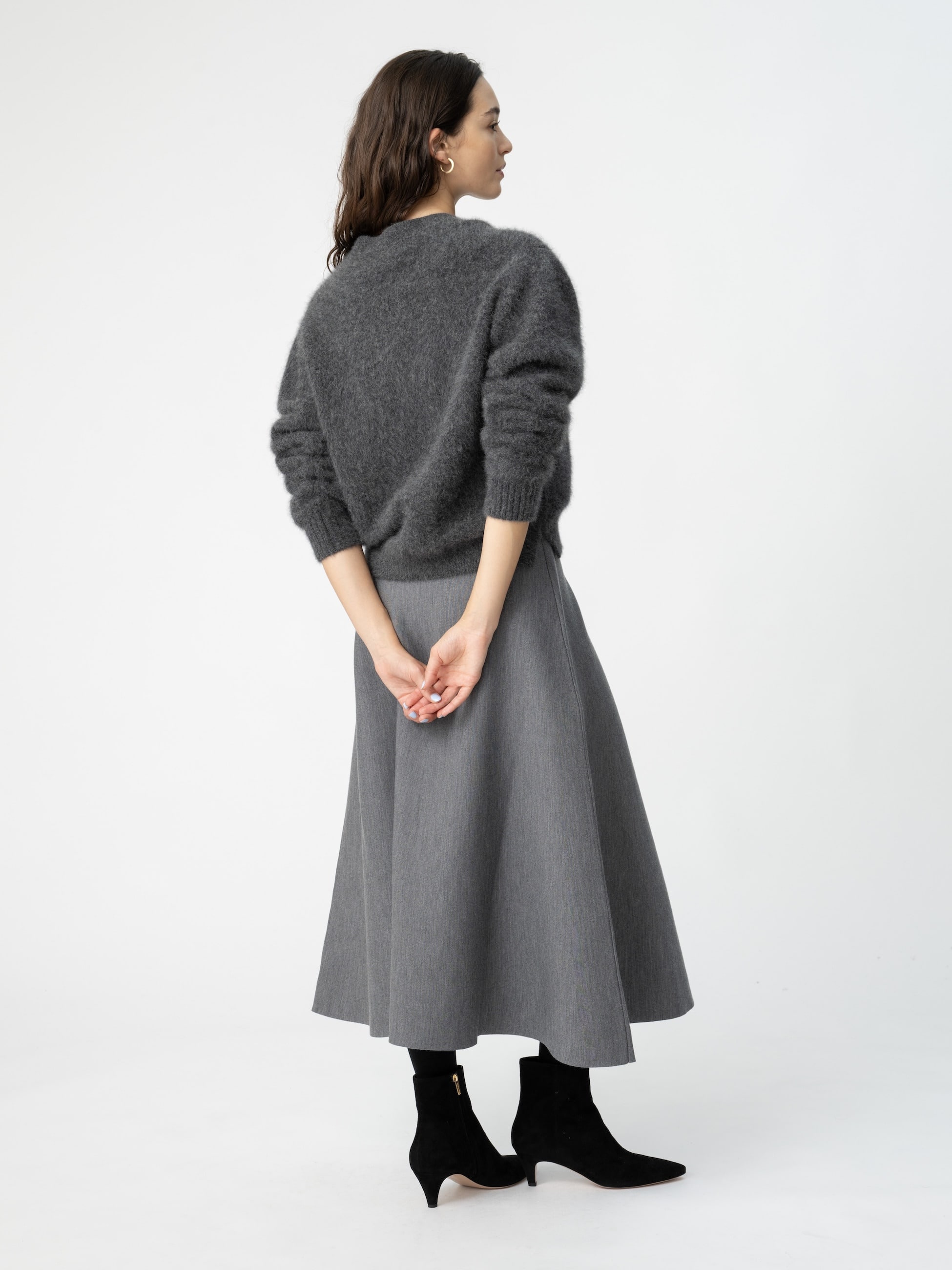 ニット フレアスカート（ブラック/グレー）｜Ron Herman(ロンハーマン