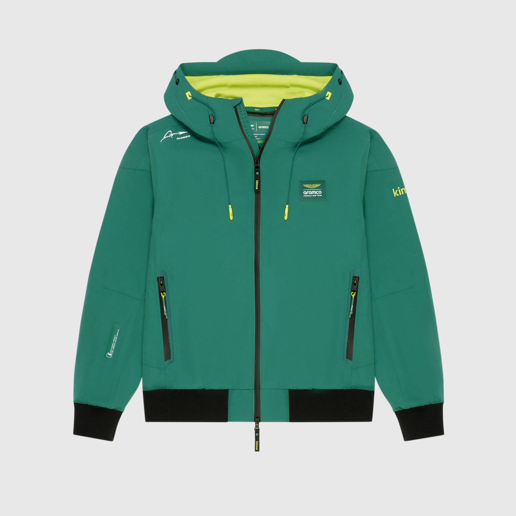 Shop | Kimoa Alonso Windbreaker Jacket green | Aston Martin F1 Team