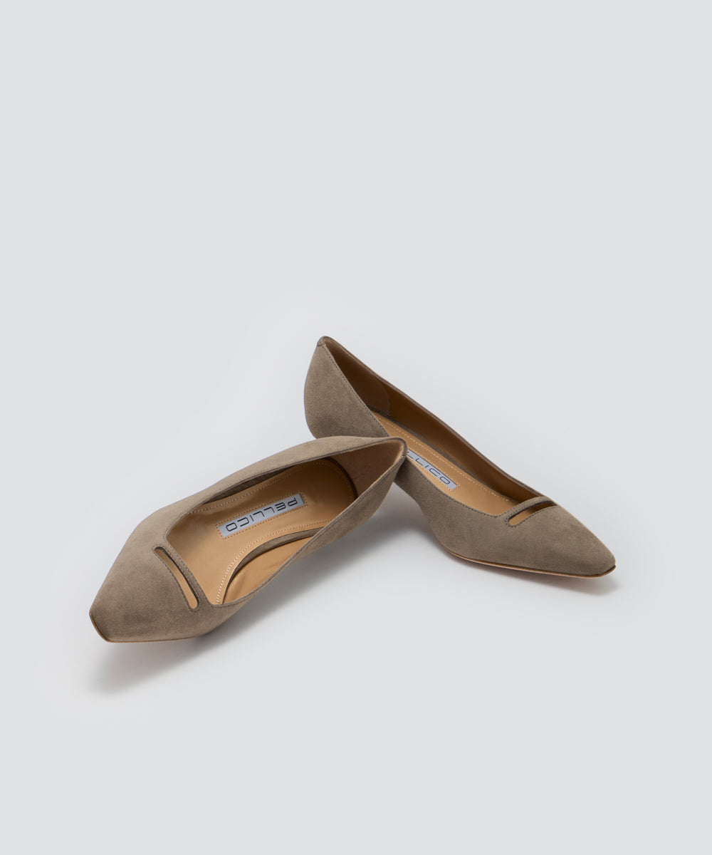 PELLICO | アネッリソレッラ スウェード パンプス 3.5cm TAUPE